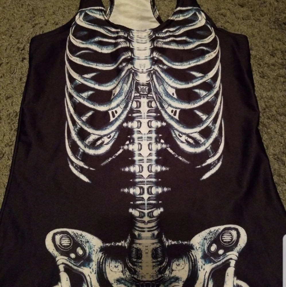 Hot Topic skeleton tank top
